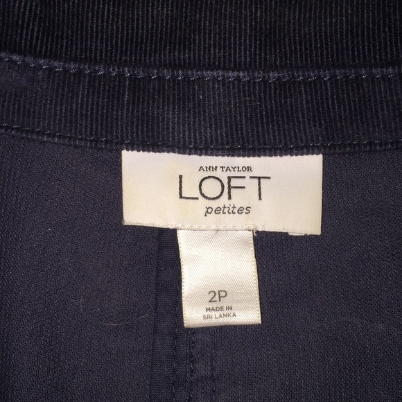 Navy, corduroy jacket with tie waist - Picture 2 of 3